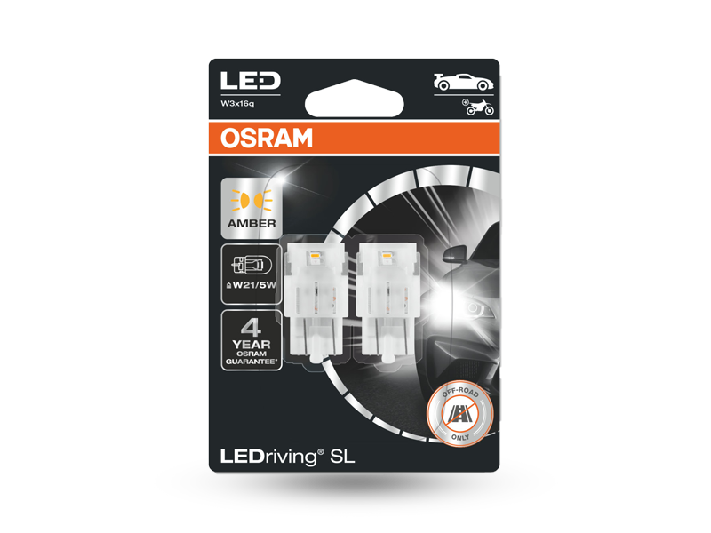 OSRAM LEDriving SL sárga W3x16q Red W21/5W